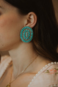 Carol Earrings | Turquoise Zuni