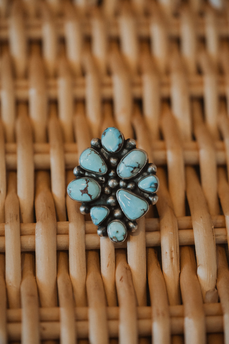 Bronx Modern Cluster Ring | Light Blue Turquoise