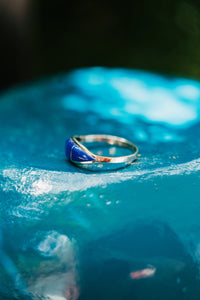 Mini Vertical Shield Ring | Blue Lapis - FINAL SALE