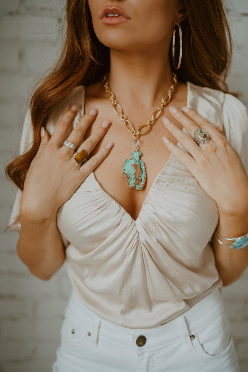 Jamie Necklace | Freeform Turquoise
