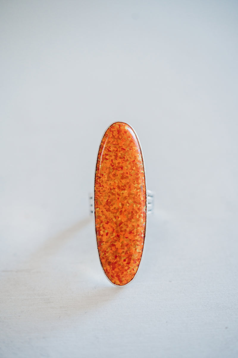 Preslee Ring | Orange Opal