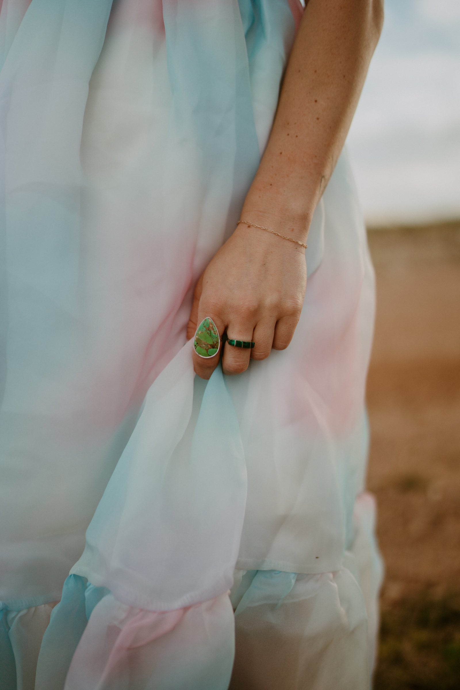 Sylvie Ring | Green Copper Turquoise - FINAL SALE