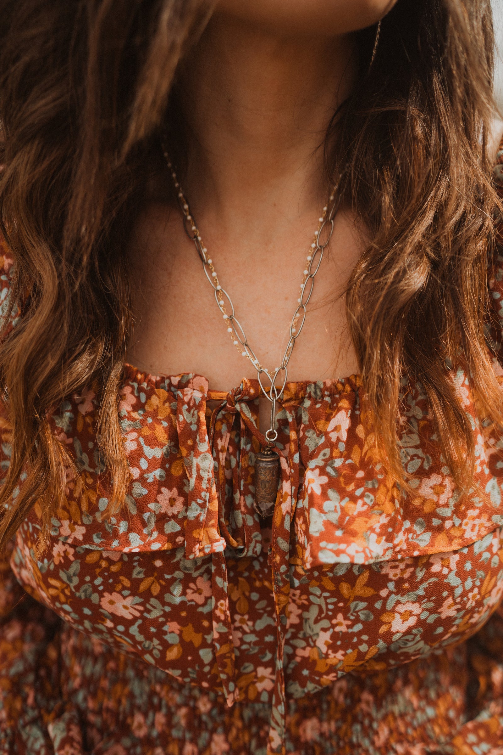Anya Necklace | Etched Bullet Shell