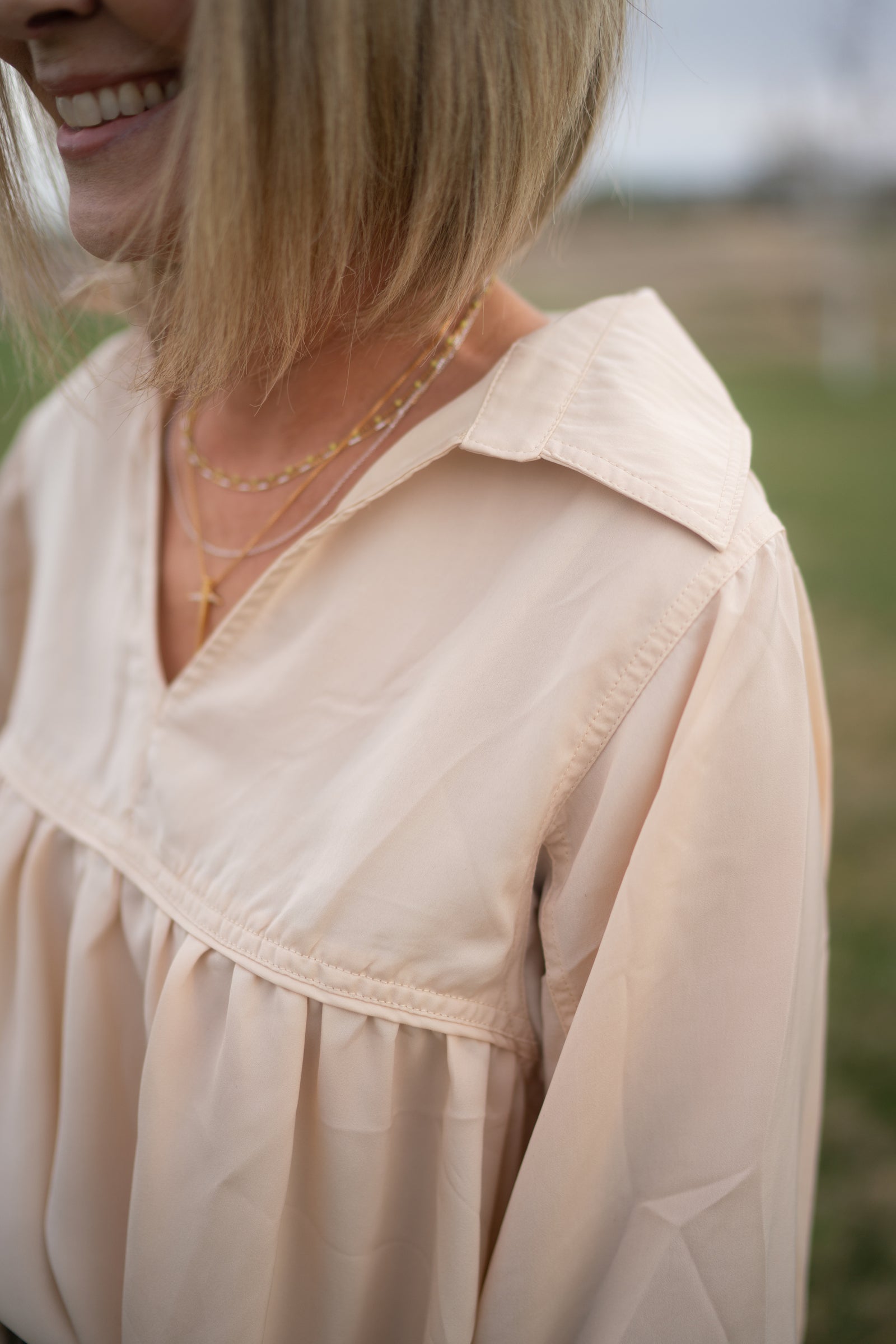 Quincey Top | Eggshell