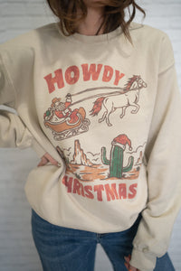 Howdy Christmas Sweatshirt + Extended Sizing