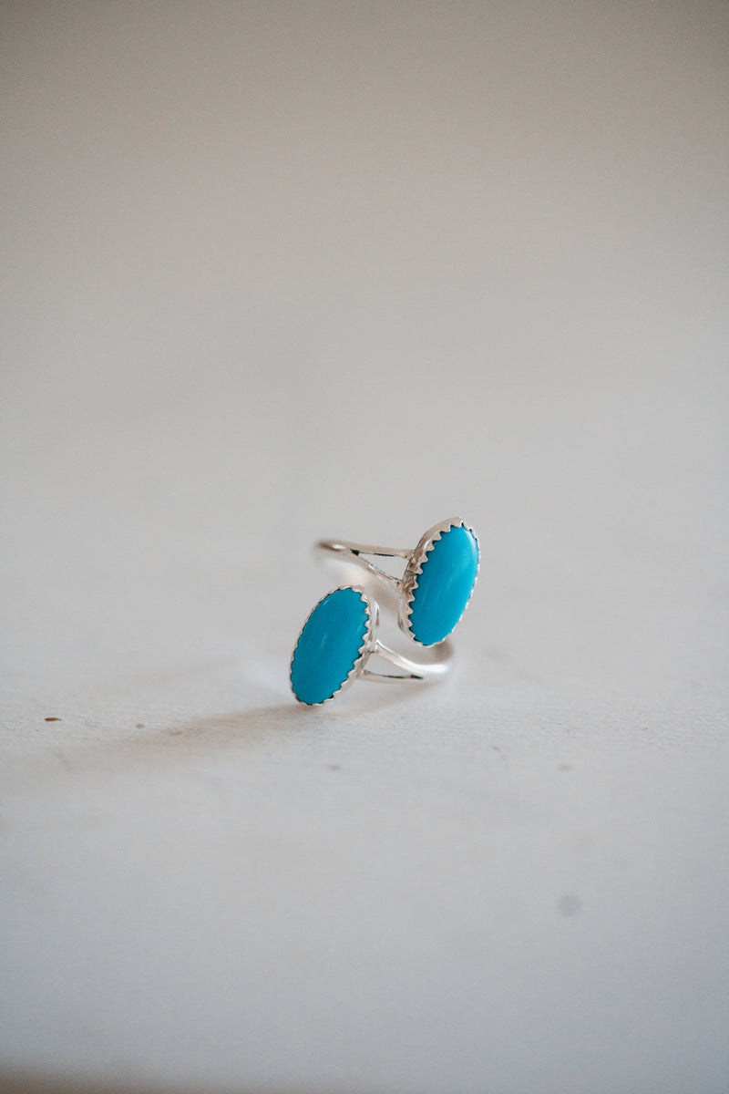 Double Rosie Ring | XL | Turquoise