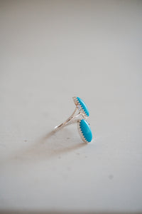Double Rosie Ring | XL | Turquoise