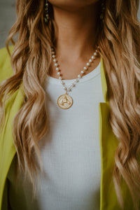 El Caballo Necklace | Pearl + Gold
