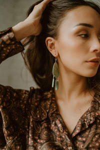 Capri Earrings | Green -FINAL SALE