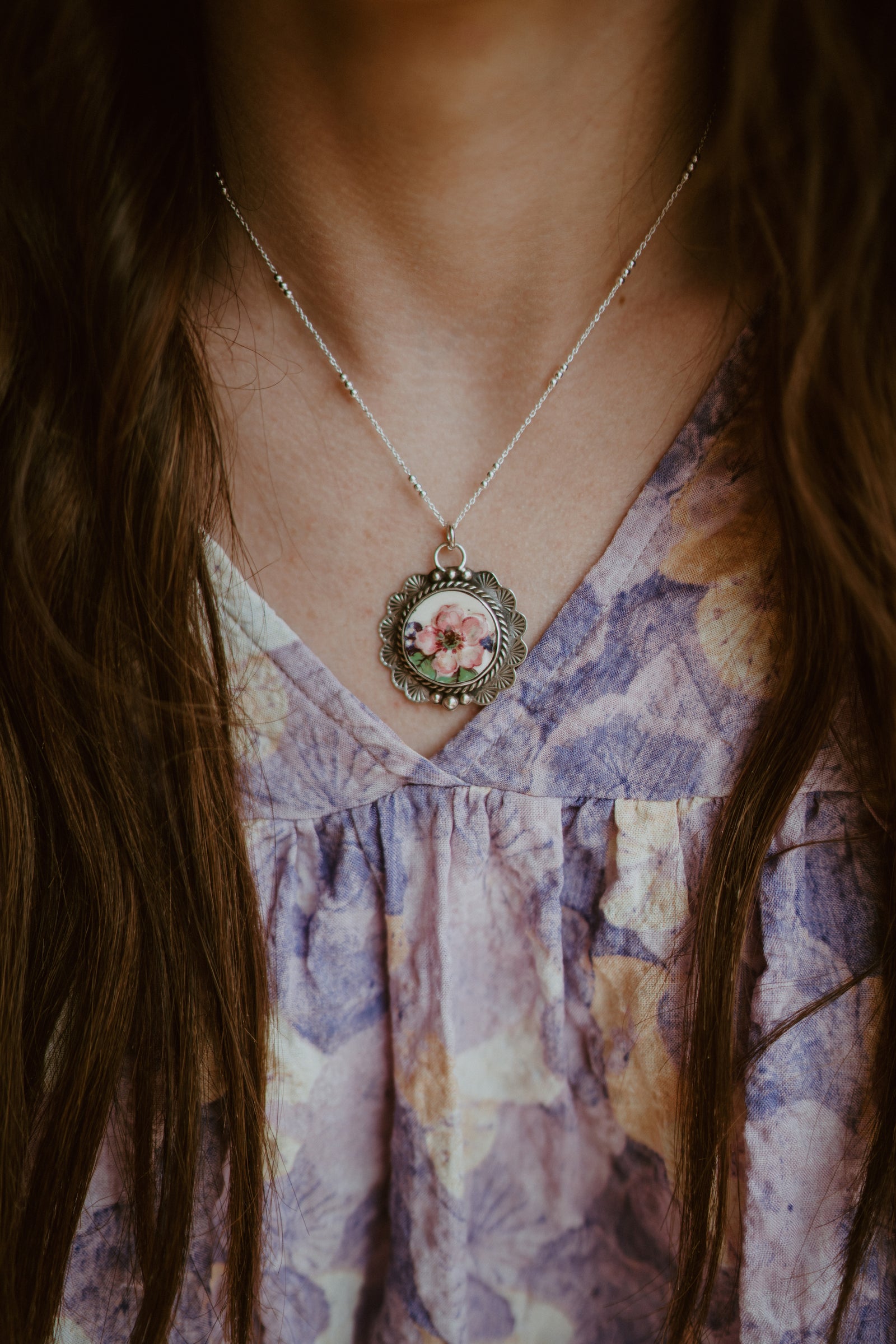 Pink Petunia Necklace