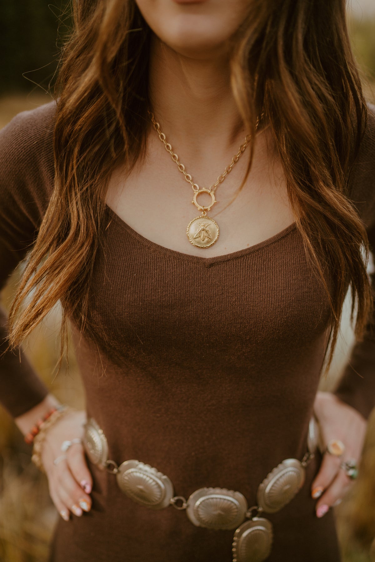 Big Gold Bee Necklace | #3 - FINAL SALE