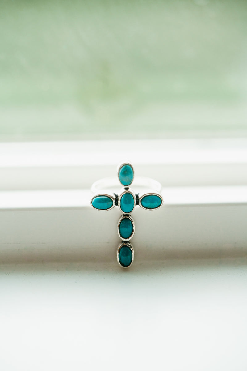 Dottie Cross Ring | Turquoise
