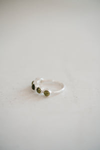 Kelm Ring | 5 Stone | Green Idocrase - FINAL SALE