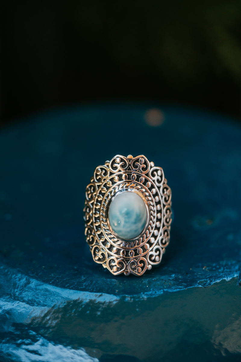 Claire Ring | Larimar - FINAL SALE