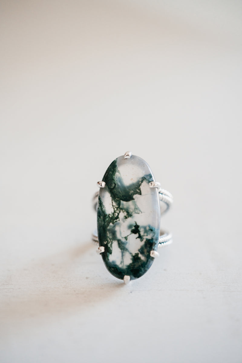 Lynn Ring | Moss Agate
