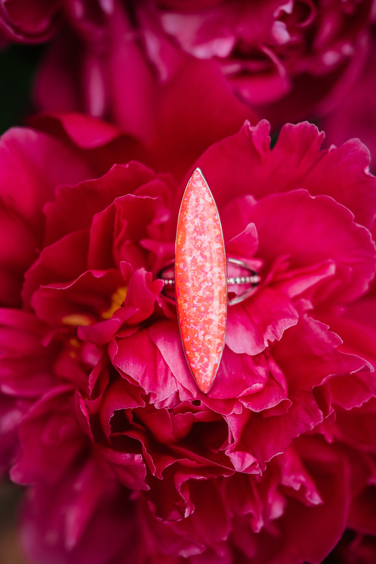 Poppy Ring | Pink Opal