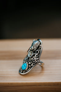 Owen Ring | Buffalo | Coral + Turquoise