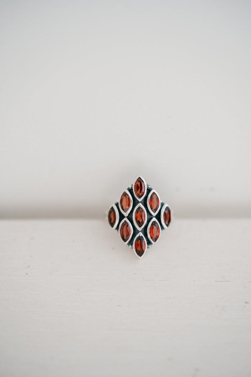 Lilly Ring | Red Garnet