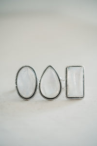 Teagan Ring | #2 | Rainbow Moonstone