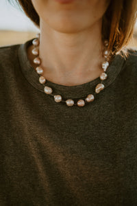 Baxter Pearl Necklace | Pink - FINAL SALE