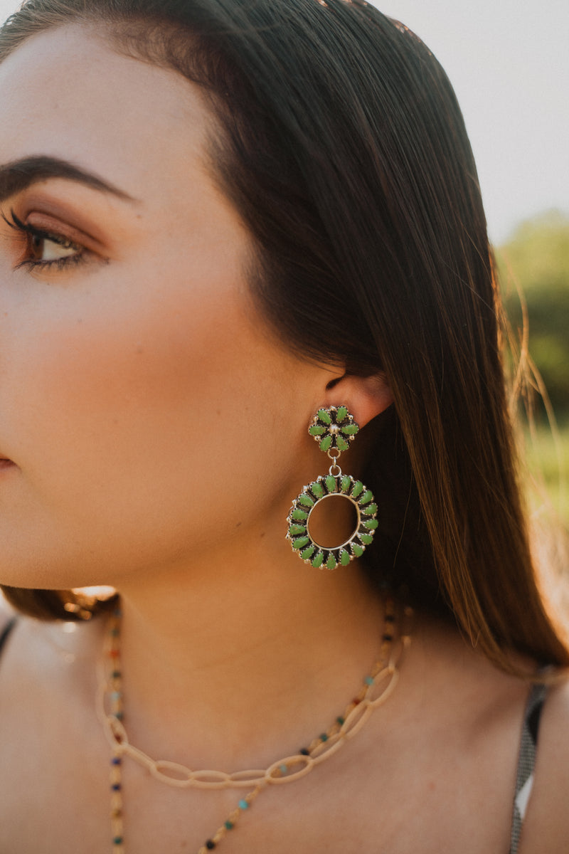 Ruthy Earrings | Flower Zuni Dangle