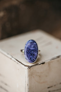 Sunny Ring | #2 | Purple Charoite