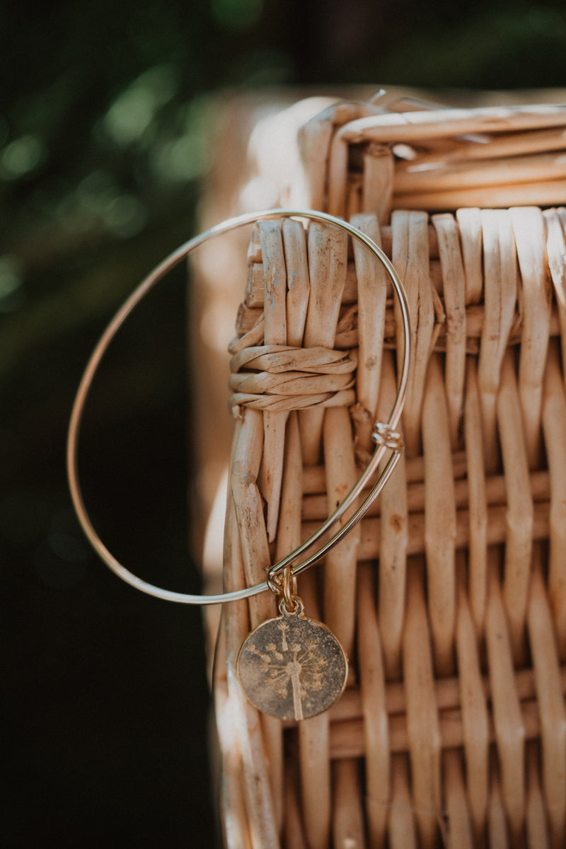 Gold Bracelet | Dandelion Charm
