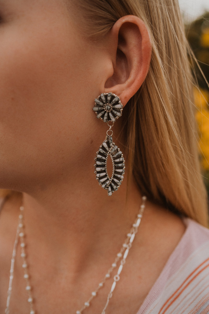 Cat Eye Zuni Earring | White Buffalo