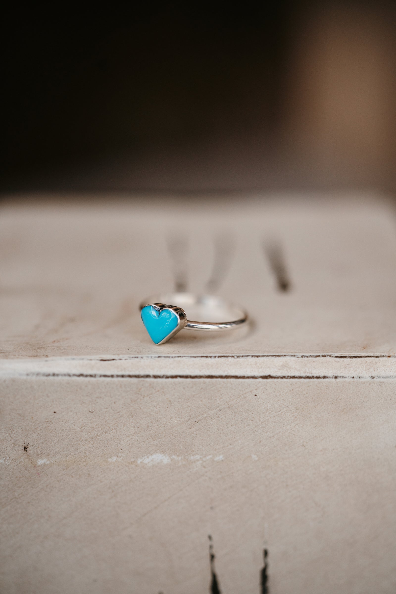 Tiny Heart Ring | Turquoise