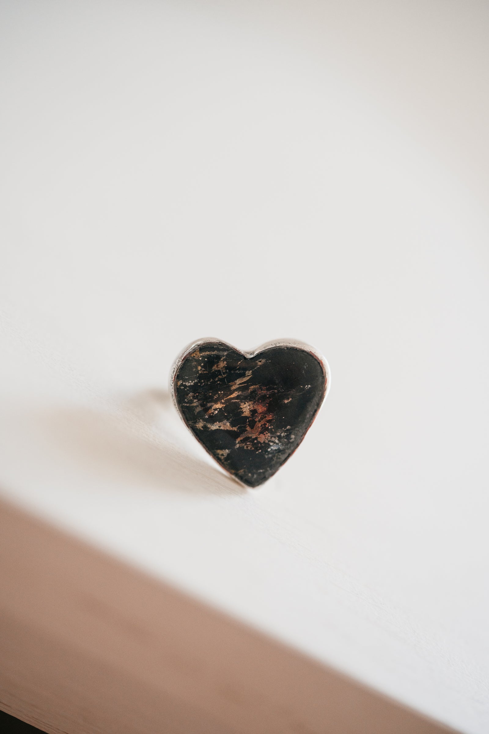 Heart Ring | Black Copper Turquoise