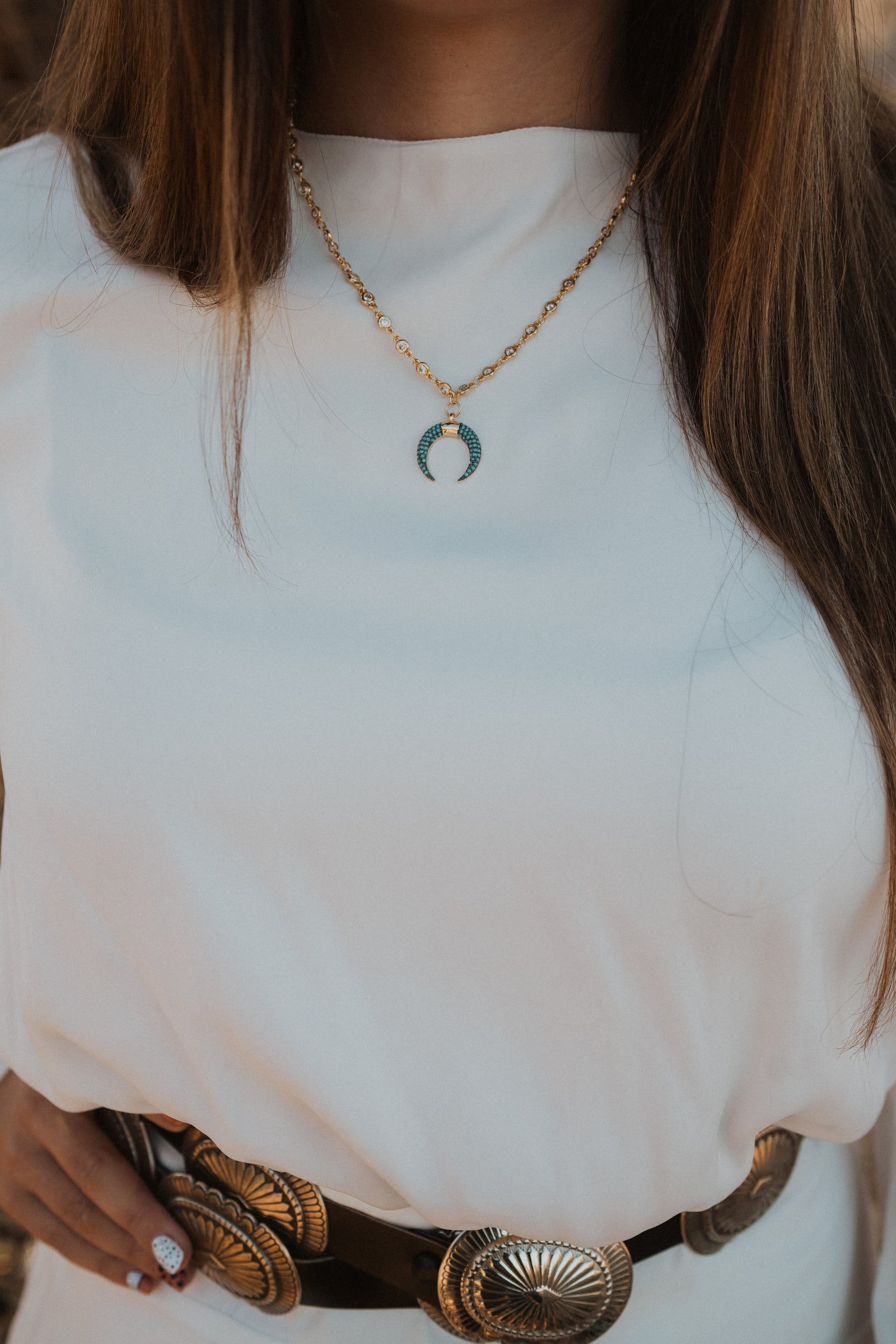 Crescent Necklace | Turquoise