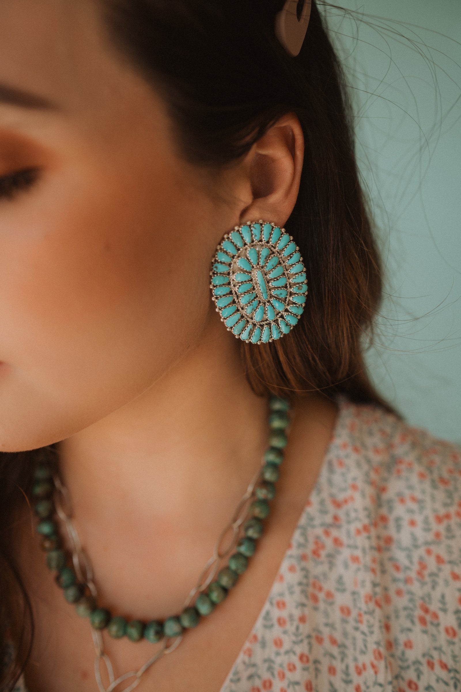 Carol Earrings | Turquoise Zuni