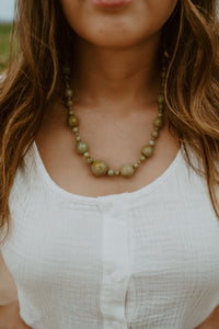 Vivian Necklace | Green & Brown Turquoise