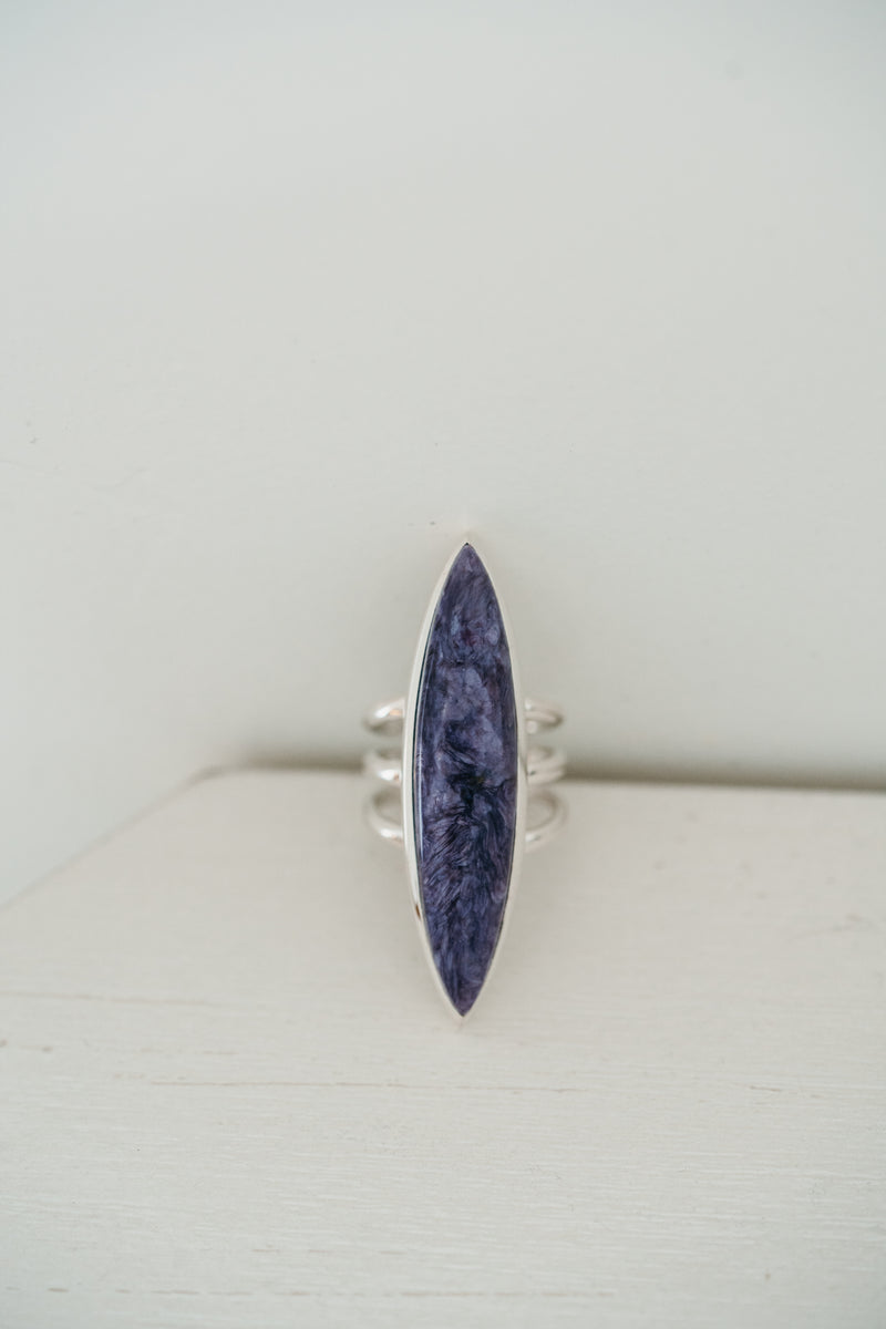 Ruth Ring | Purple Charoite -FINAL SALE