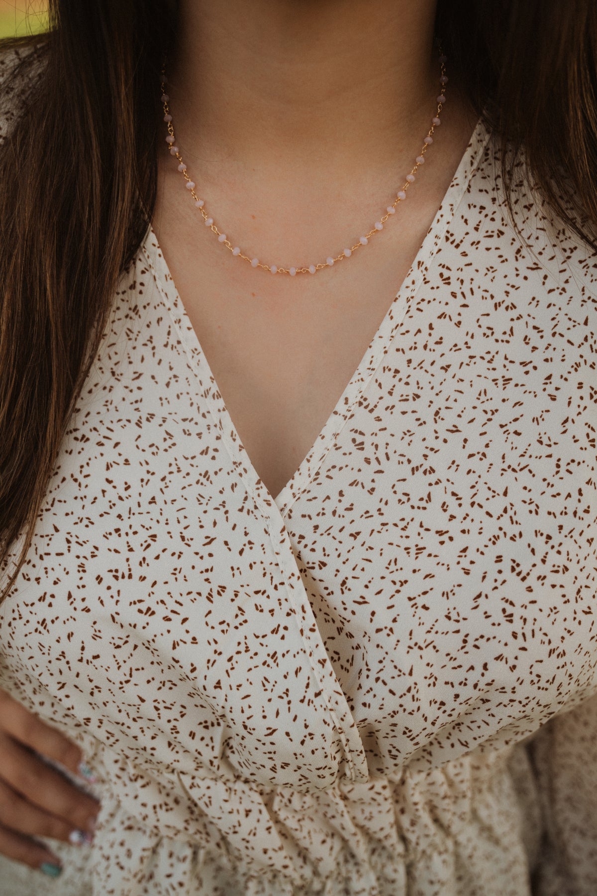 Mae Necklace | Rose + Gold