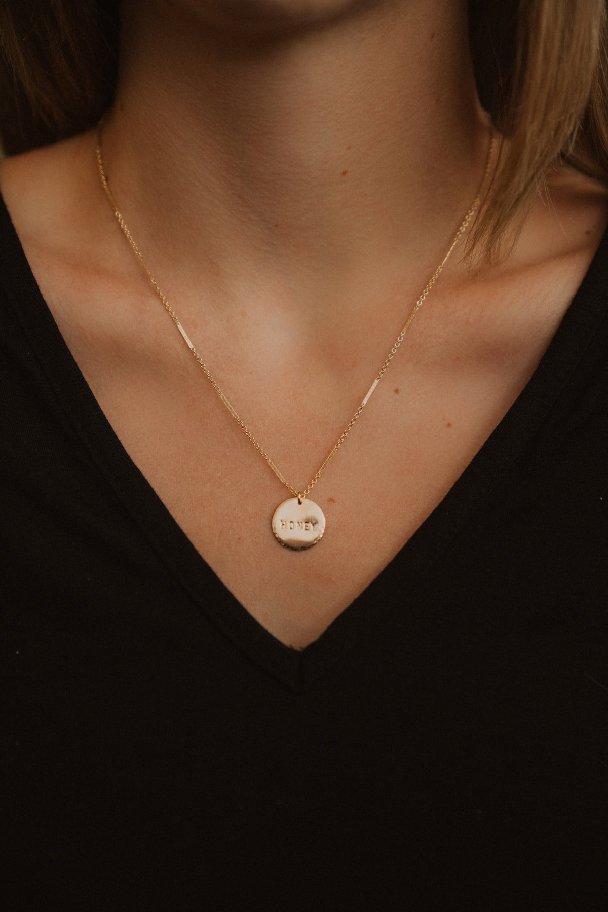 Honey Necklace | Gold Coin
