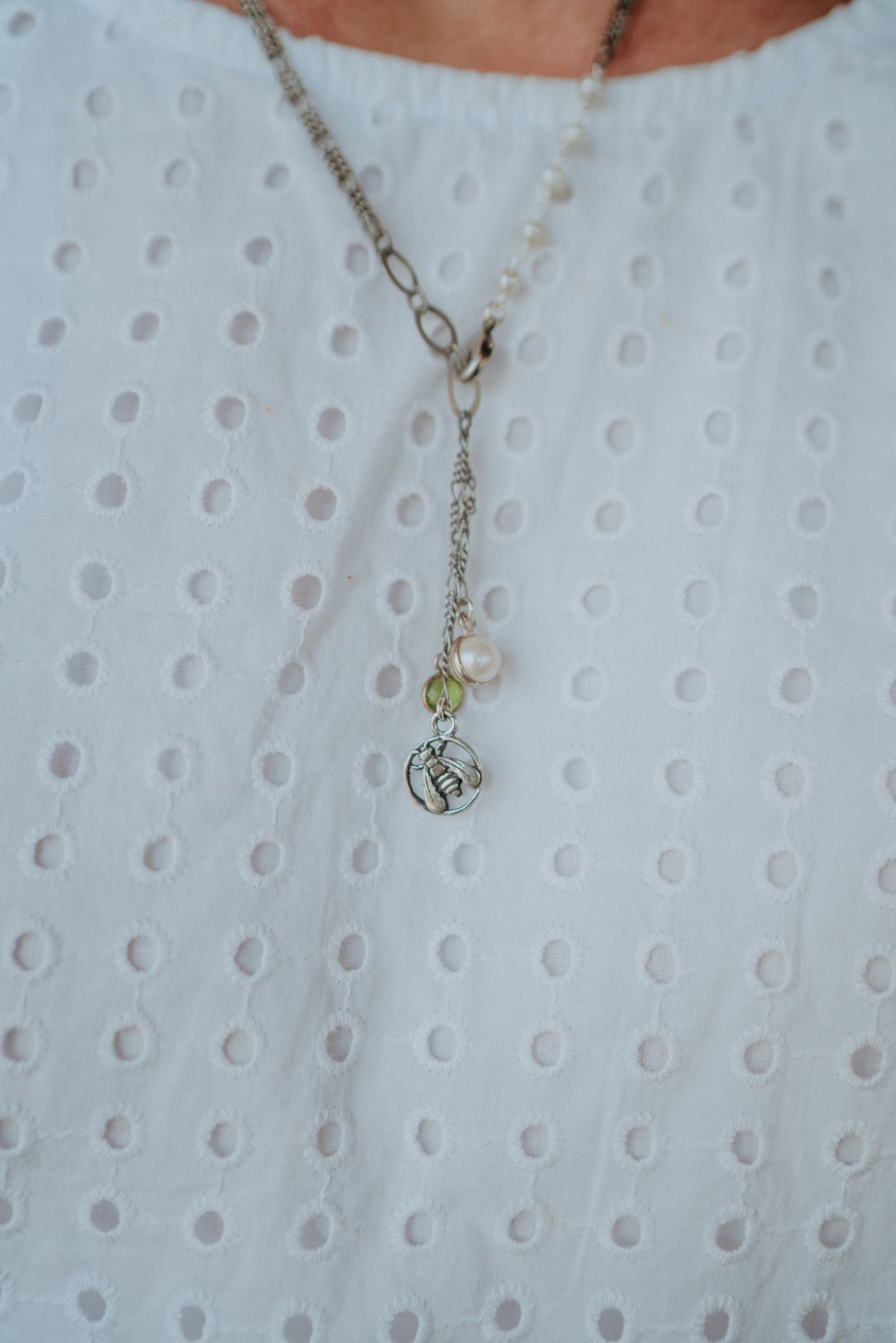 New Silver Bee Necklace #2