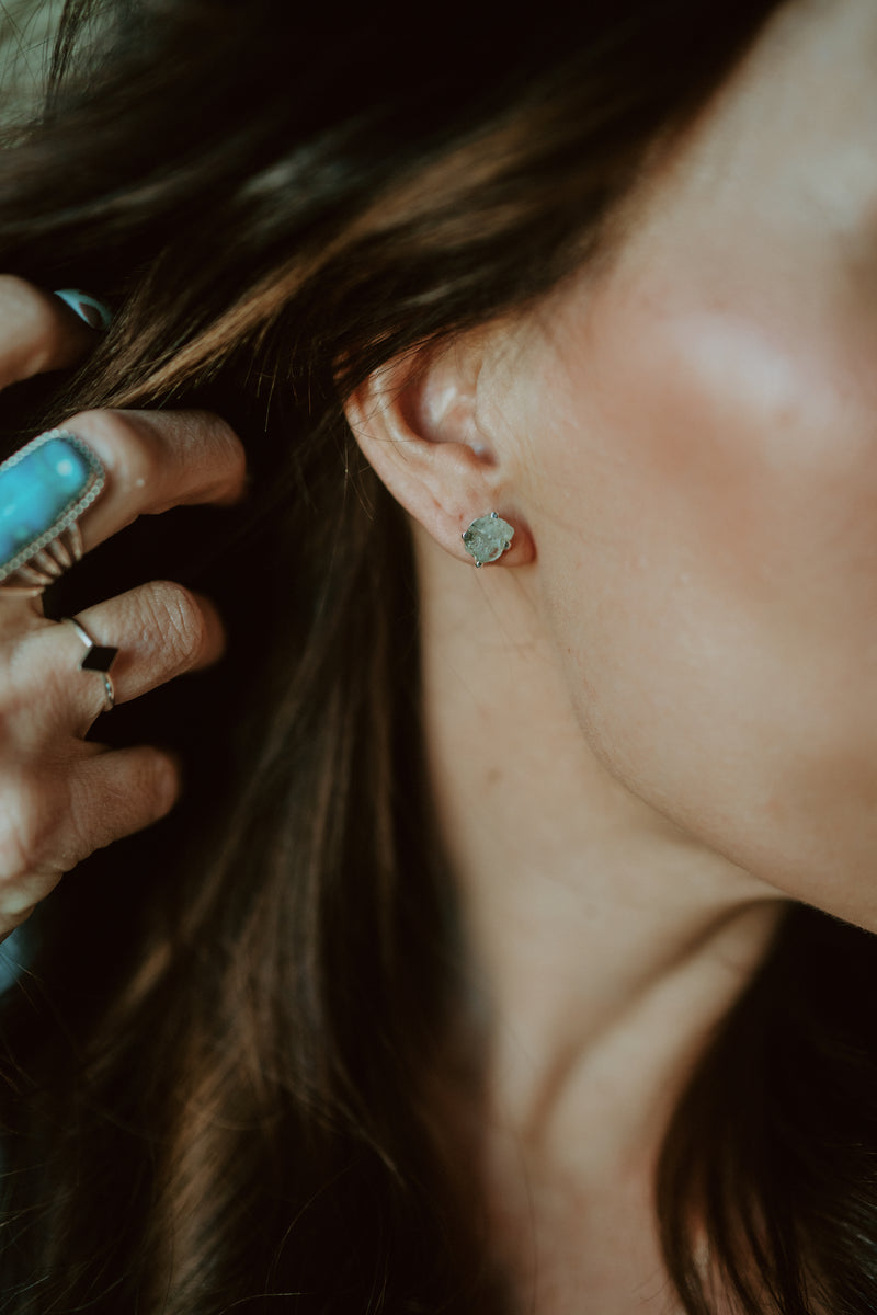 Gracie Studs | Aquamarine - FINAL SALE