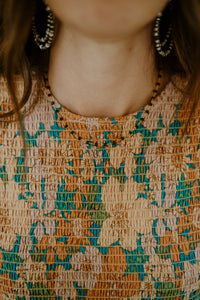 Mae Necklace | Navy + Gold