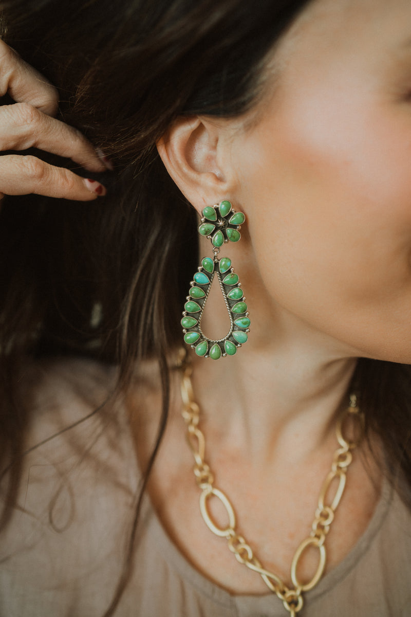 Arabella Earrings | Green Turquoise