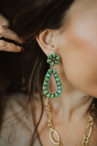Arabella Earrings | Green Turquoise