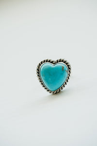 Big Heart Ring | Turquoise - FINAL SALE