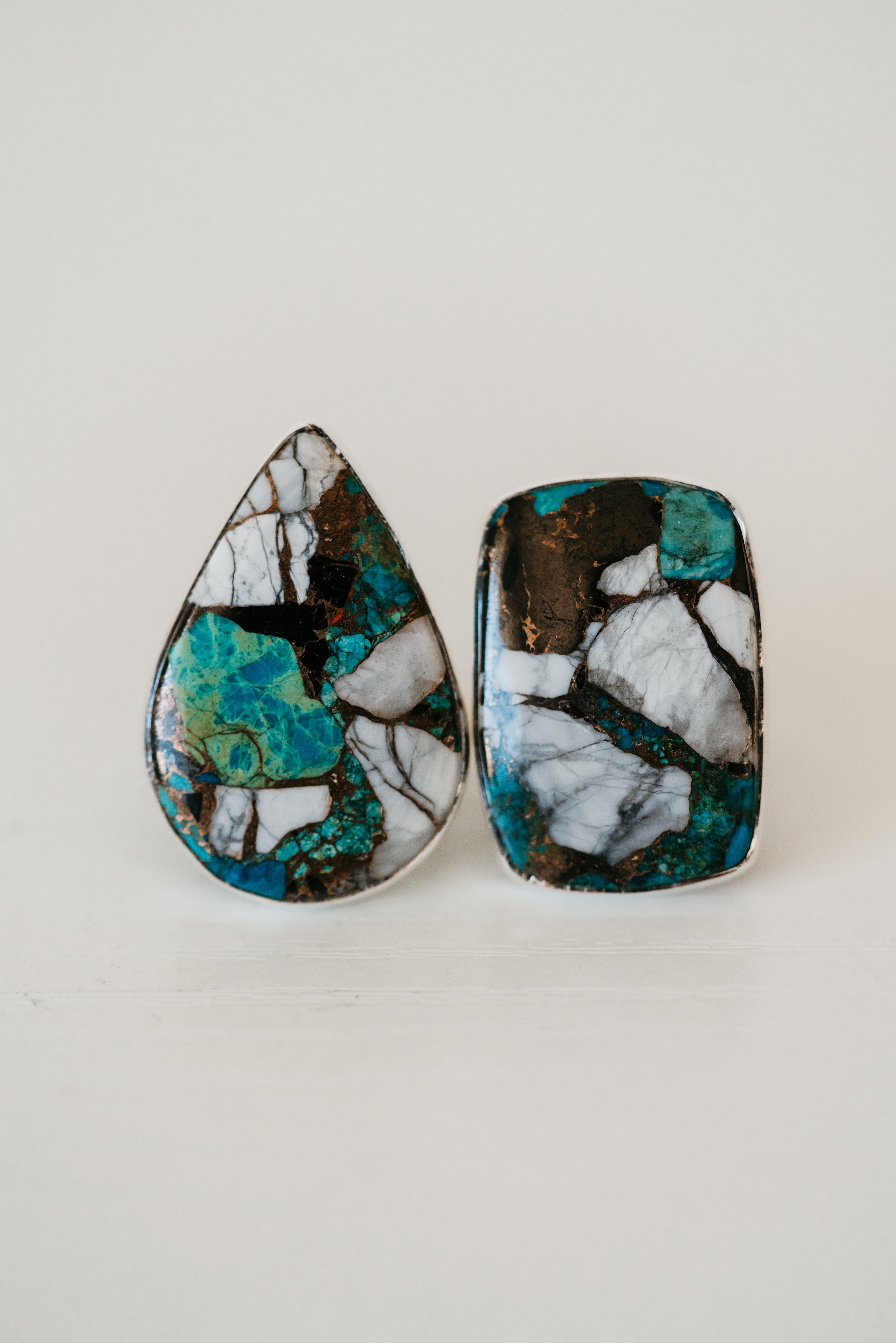 Ciel Ring | Howlite Chrysocolla – Goldie Lew Jewelry