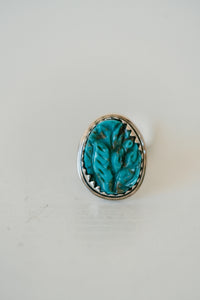 Curtis Ring | Carved Turquoise - FINAL SALE