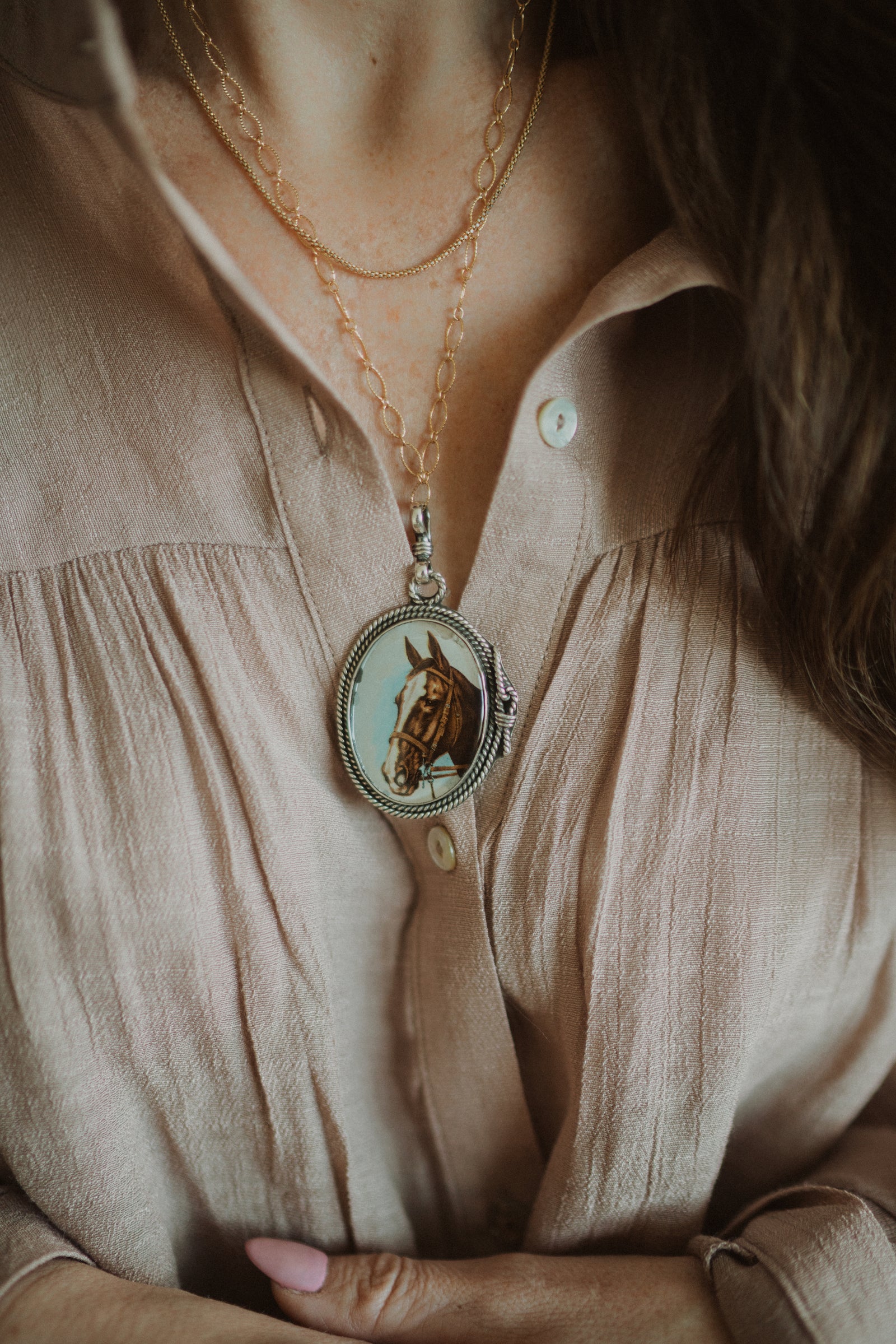 Brown Horse Necklace