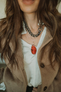 Kyree Necklace | Red Agate