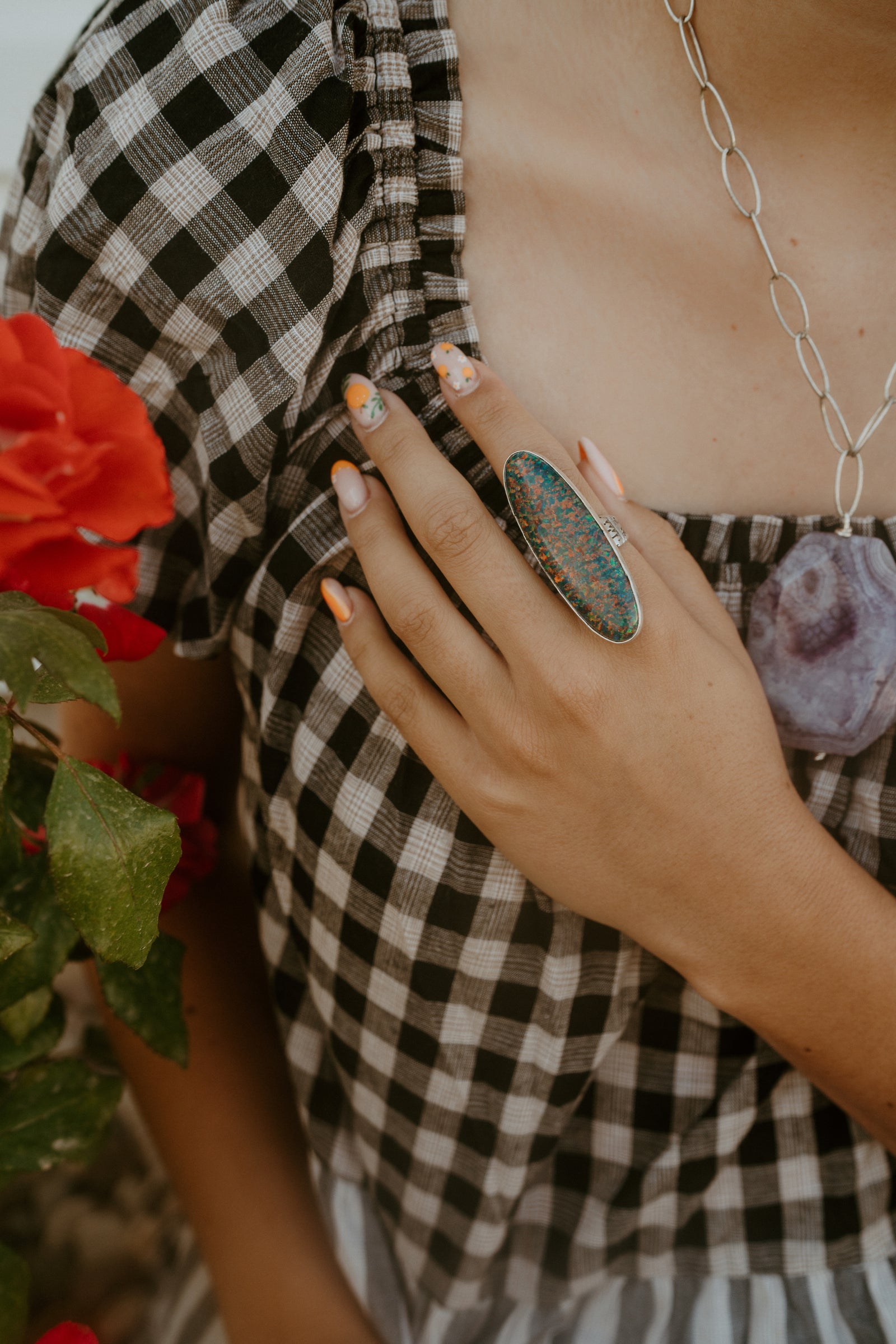 Preslee Ring | Green Opal