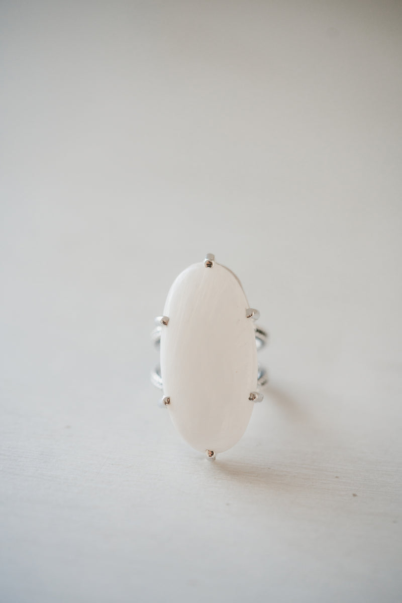 Lynn Ring | White Scolecite - FINAL SALE