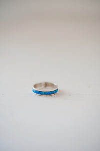 Single Bar Ring | Blue Opal