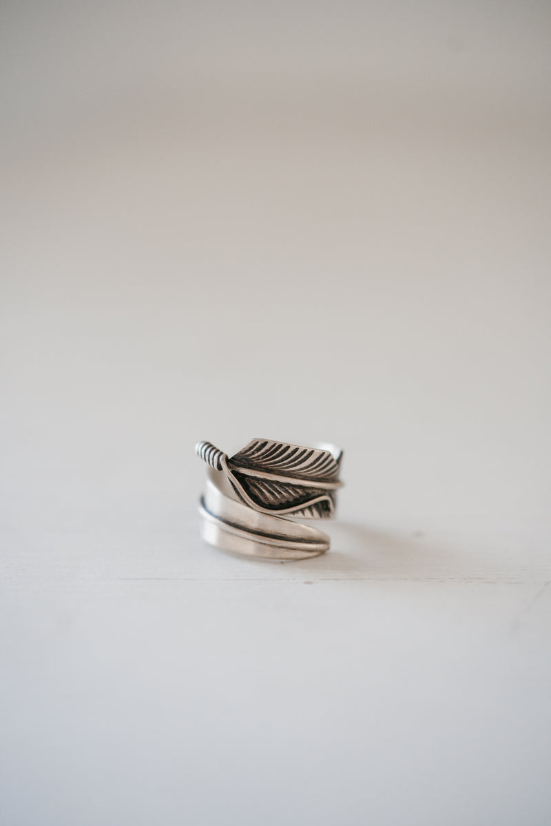 Silver Feather Ring - FINAL SALE